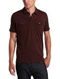 Kenneth Cole Mens Striped Polo with Pockets
