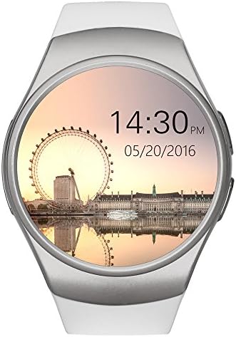 eKingdee R6 HD IPS round screen IOS android smart watch with sim card for iPhone smartphone ( Silver)