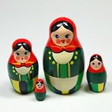 Four Part Counting Red Nesting Doll