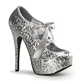 Produkt-Bild: TEEZE-10G, Plateau Schn&uuml;r-Pumps blau Glitter