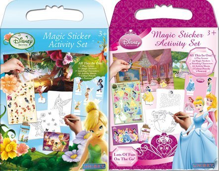 Disney Princess & Fairies Magic Sticker Activity Set Bundle