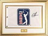 Tom Lehman Framed Autographed Pin Flag