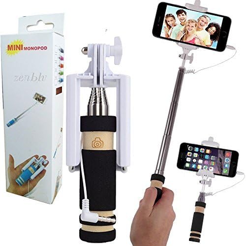 Selfie Sticks, ZENBLU Mini Handheld Mobile Phone Holder Monopod Tripod Universal Extendable Self-portrait with built-in Remote Shutter for iPhone 5s 6 6 Plus Samsung Accessories Android Black