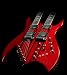 B.C. Rich Doubleneck Bich Electric Guitar, Trans Red