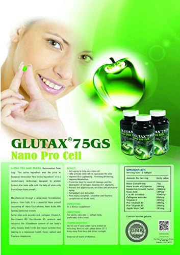 12 Boxes X Glutax 75gs Nano PRO Cell Rejuvenation Pills 60 Softgel Capsules