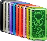 Bundle of 10 Premium Flexible Snug / Tight Fit TPU Skins / Cases / Covers for Apple iPod Touch 4 / 4G / 4th Generation - Bubble / Circle Pattern - With The Friendly Swede® Cleaning Cloth