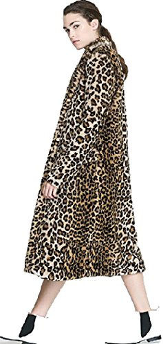 コート 毛皮 豹柄 ヒョウ柄 アニマル ワイルド セクシー セレブ フェイクファー キュート エレガンス レディース 秋物 冬物 可愛いスカーフ付き R473