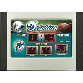 Click here to buy Miami Dolphins Scoreboard Desk Clock.
