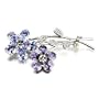 Light Amethyst Flower Crystal Brooch