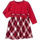 GYMBOREE(ジンボリー) プラッドドレス ホリーレッド ワンピース 12～18ヶ月【並行輸入】