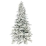Artificical Christmas Tree - 9' Snow Frost Pine with Clear Lights