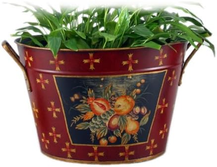 Tole Style Amazonia Pattern Planter Home Accessories, 16 in.