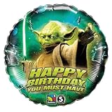 Star Wars Yoda - "Happy Birthday You Must Have" 18 inch Mylar Balloon