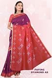 Violet Red Bangalore south Malai Silk festival Saree / Sari