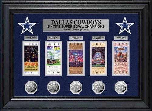 Dallas Cowboys - Super Bowl 30 XXX - Tickets - Coins - Framed Photo Picture