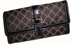 Nine West Formula 9 Jacquard Checkbook Organizer Wallet