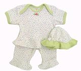 Preemie-Yums Floral Print Flounce Top Capri and Sunhat Preemie, 4 - 6 Pounds
