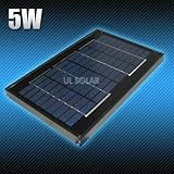 5 Watt 12 Volt High Efficiency Solar Panel W/pole Mounting - Black