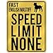 New  Fast English Mastiff - Speed Limit None  Parking Sign Dog