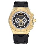 TechnoMarine Mens 109029 Cruise Star Chronograph Gold-Plated Black Watch by TechnoMarine