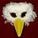 White Feather Bird Mask with yellow beak