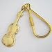 バイオリン ポリッシュドブラス キーホルダー Violin  Polished Brass Keychain