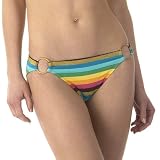 Xhilaration Rainbow Stripe Hipster Swim Bottoms - Multicolor