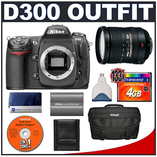Nikon D300 Digital SLR Camera with Nikon 18-200mm VR DX Lens + 4GB CF Memory Card + EN-EL3e Battery + Case + Cameta Bonus Accessory Kit