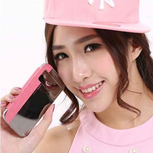 Newest Smart Touch Screen Slim Slik Leather Case Cover For Apple Iphone 5 5S (Rose)