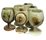 Multi Onyx Glasses 6 Pc Set Goblets Wine Glasses Comes in Free Gift Box Priced Half