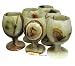 Multi Onyx Glasses 6 Pc Set Goblets Wine Glasses Comes in Free Gift Box Priced Half