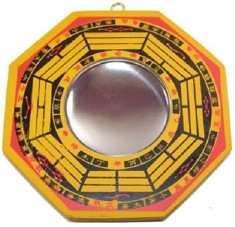 Yellow Convex Bagua Mirror by balance crystals plus
