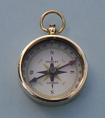 Solid Brass Airborne Paratrooper Pocket Compass