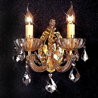Elegant Crystal Wall Light with 2 Lights
