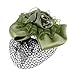 uxcell Faux Rhinestone Decor Bow Tie Design Women Barrette Hair Clip Snood Net Green