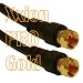 Xxion PRO Gold - 1 metre Male F Plug / Connector to Male F Plug / Connector Lead, Gold Plated Connectors, High Definition Pure OFC Low Loss Shielded RG59 Coaxial Cable - Suitable for use with Satellite, Aerial, Cable or CCTV applications - 75ohm