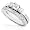 3/8ctw Three Stone Round Brilliant Diamond Wedding Ring Set in 14kt White Gold (HI/I1-I2)