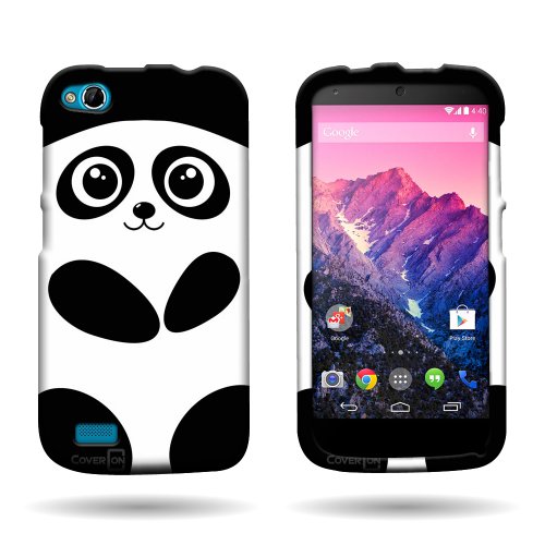CoverON® Slim Hard Case for BLU Life Play with Cover Removal Tool - (Black Cute Panda)