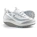 Skechers Women's Shape Ups - Jump Start Fitness Walking Shoe,White/Silver/Light Blue,8 M US