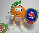 M&M Candy Orange M&M Holding a Picture Frame Christmas Ornament