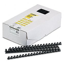 Fellowes Plastic Comb Bindings, 0.5 Inch, Black, 90-Sheet Capacity, 100 per Pack (52326)