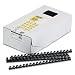 Fellowes Plastic Comb Bindings, 0.5 Inch, Black, 90-Sheet Capacity, 100 per Pack (52326)