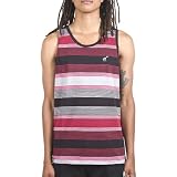 LRG Mens Resolutionary Camp Striped Tank, Ash Heather, Small