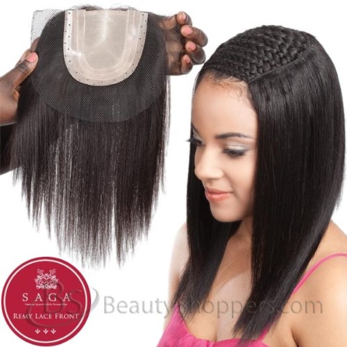 SAGA 100% REMY HUMAN HAIR HANDMADE LACE CLOSURE 10" - 1 JET BLACK