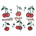 Cherries Glitter Temporary Tattoos