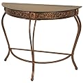 Glass-Top Console Table - Copper