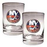 NHL New York Islanders Two Piece Rocks Glass Set - Primary Logo