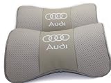 Cool2day 2 pcs quality Aodi Leather Car Seat neck Rest & Headrest Pad Pillow QX010067