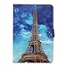 iPad Mini Case - LittleMax Synthetic Leather Auto Wake/Sleep Stand Case [Card Holder] Flip Folio Wallet Case Cover for iPad Mini 3/2/1 [Free Cleaning Cloth,Stylus Pen]-03 Eiffel Tower