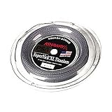 Ashaway Supernick XL Titanium Squash String - 17 gauge (1 reel) Grey with Red/Blue